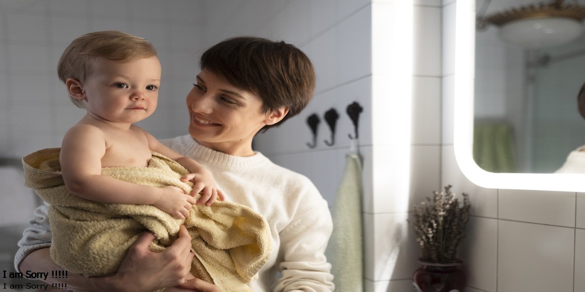 a woman holding a baby